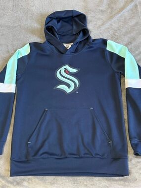 NHL Seattle Kraken Friction Hoodie in navy blue Hockey size Youth Large 14/16